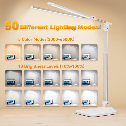 CHARYJOD lamp with stepless dimming and 50 modes for customizable ambiance.