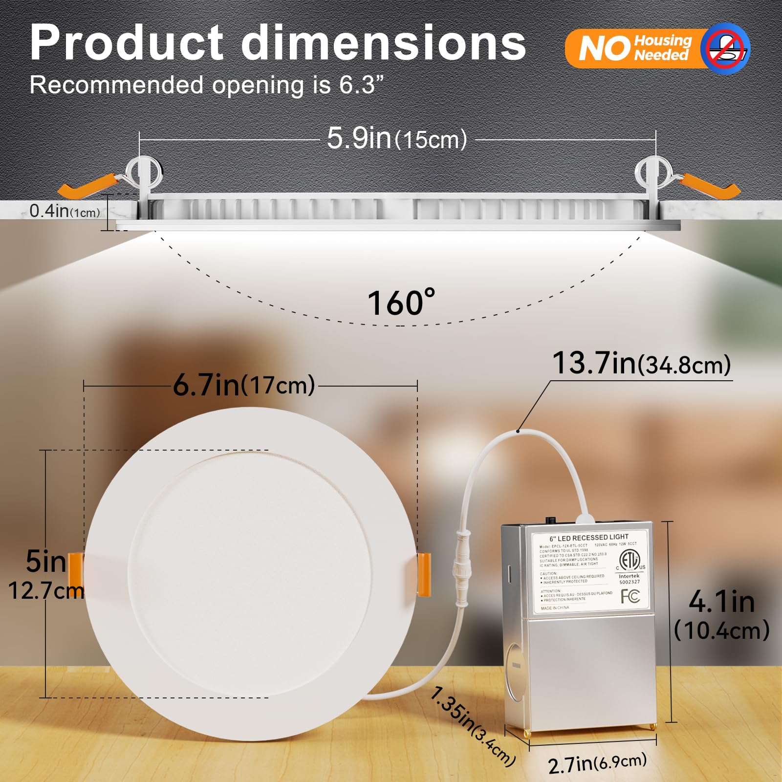 CHARKEE 5CCT switchable temperature downlight for versatile ambiance