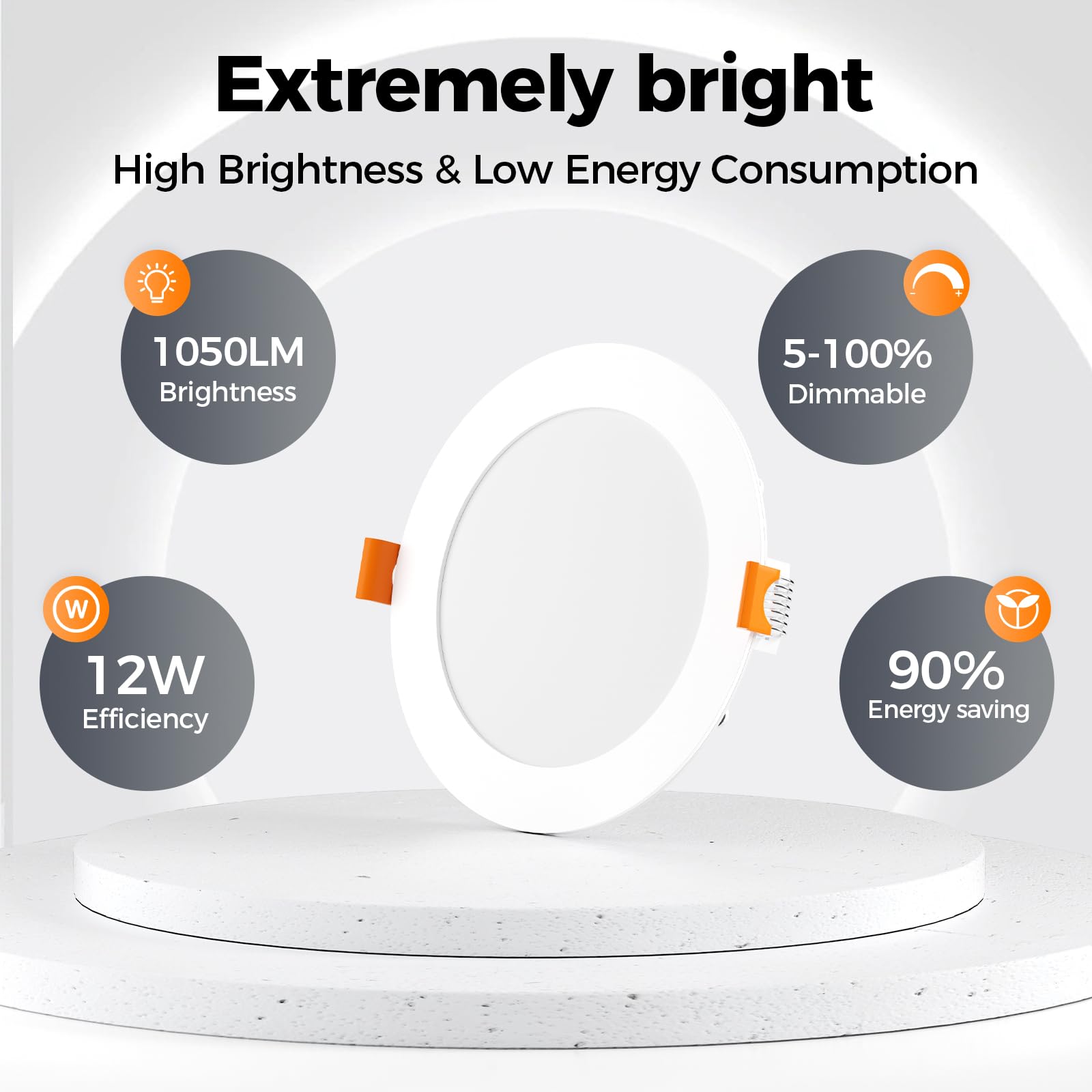 CHARKEE diffuse-brightness 6-inch downlight for glare-free lighting