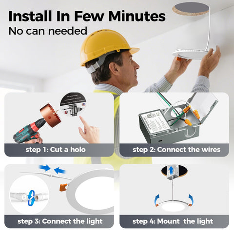 CHARKEE ETL Energy Star FCC certified downlight for safe, reliable use