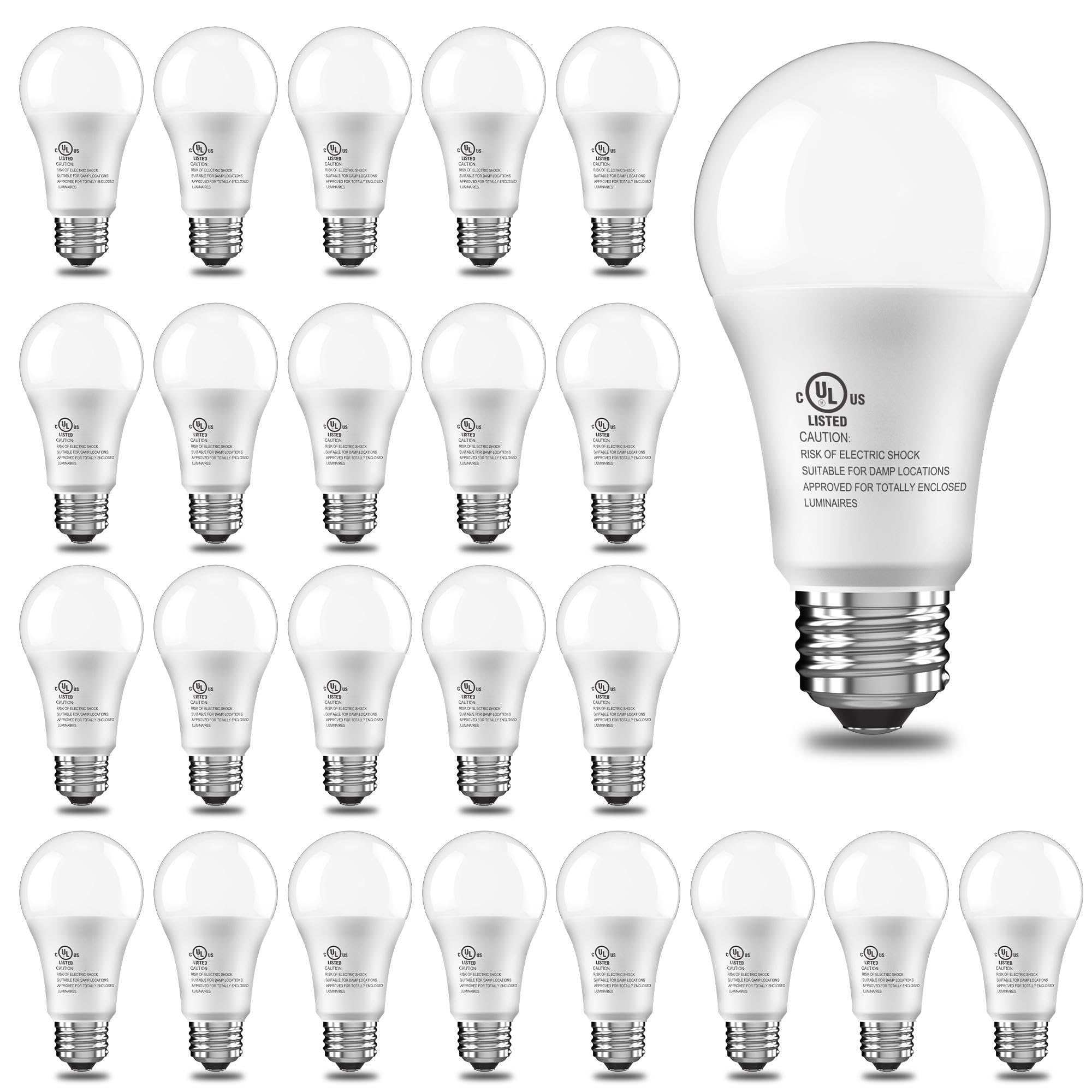 CHARKEE 24-pack LED bulbs with daylight 5000K for bright living spaces
