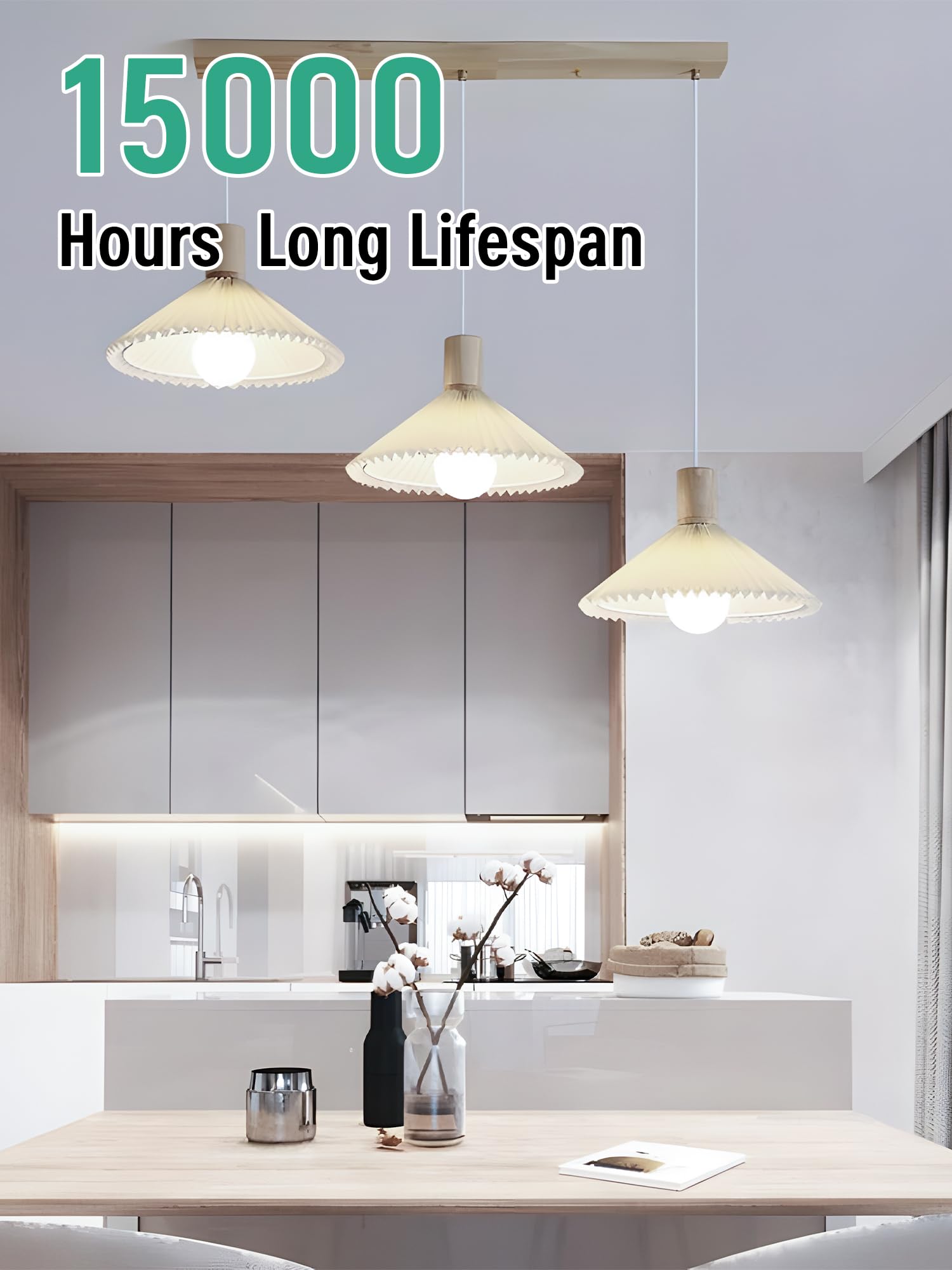 CHARKEE daylight bulbs last up to 15,000 hours
