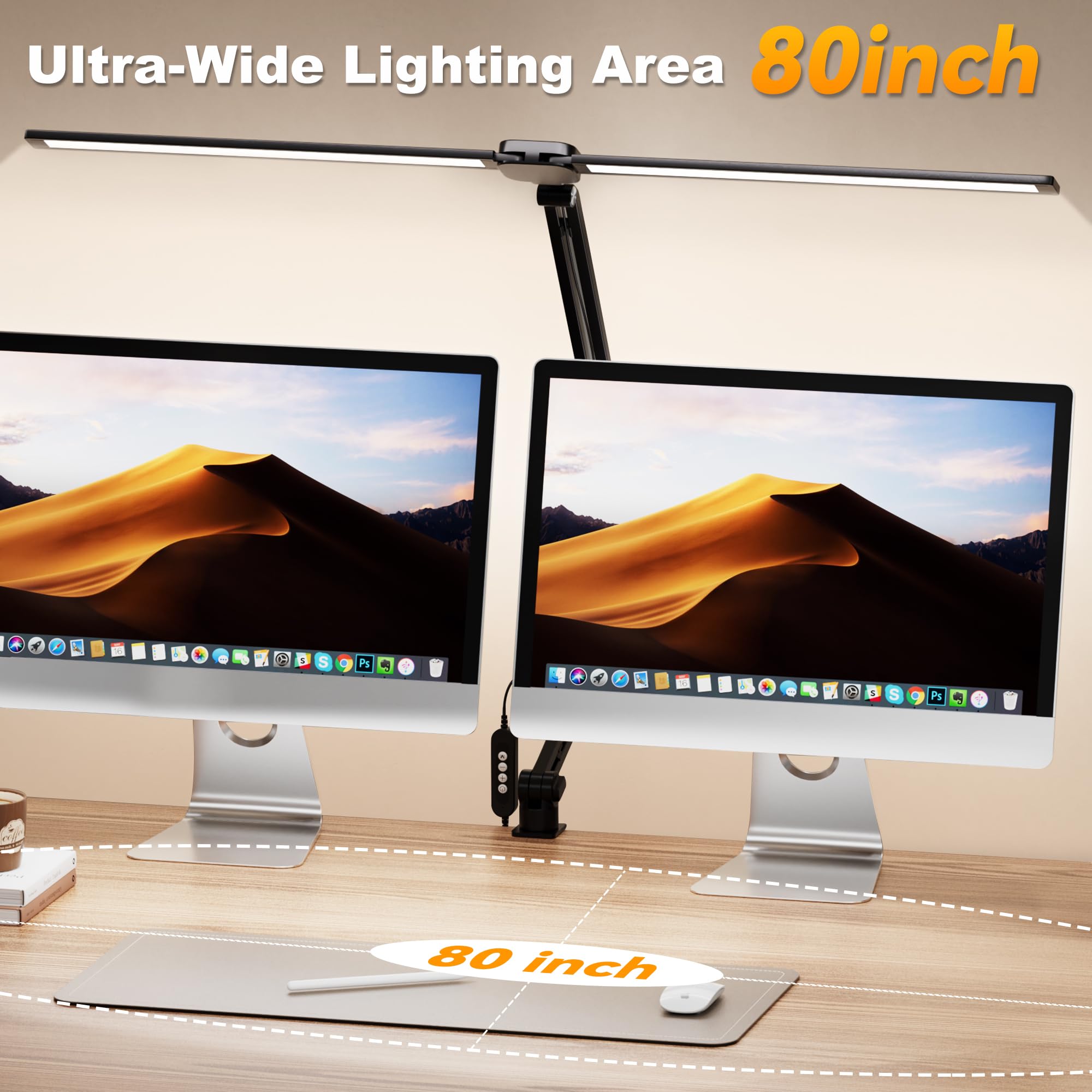 CHARYJOD eye-friendly LED lamp with high CRI for accurate colors and comfort.