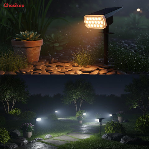 Chasikeo effortless no-wiring setup makes outdoor lighting quick and safe