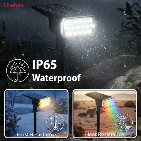 Chasikeo solar lights help create inviting nightscapes along walkways and garden edges