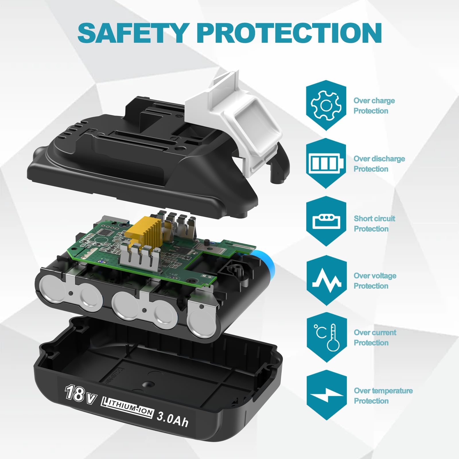 CHAUNVEN safety features including over-discharge and short-circuit protection