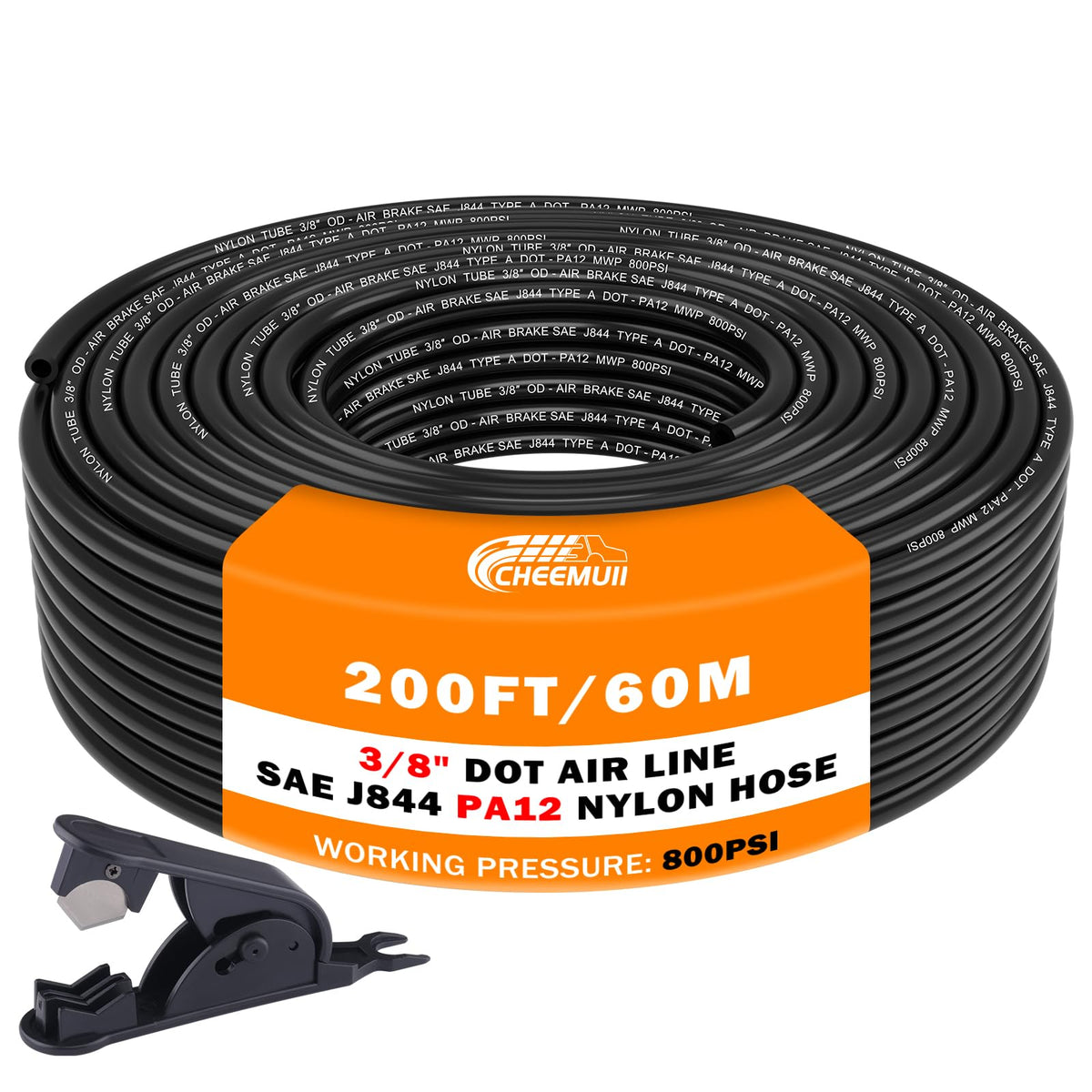 CheeMuii pa12 dot air line outer view highlighting durability for demanding uses