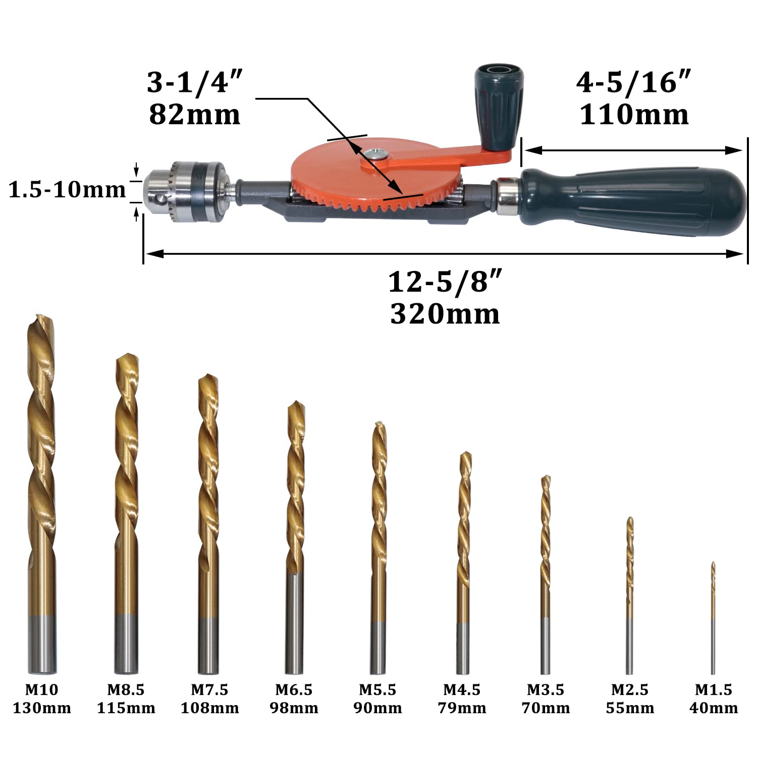 CheeMuii 9-piece drill bit set for versatile projects