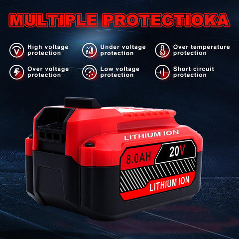 Cheerlark 20V battery and charger pair supports quick Craftsman compatibility.