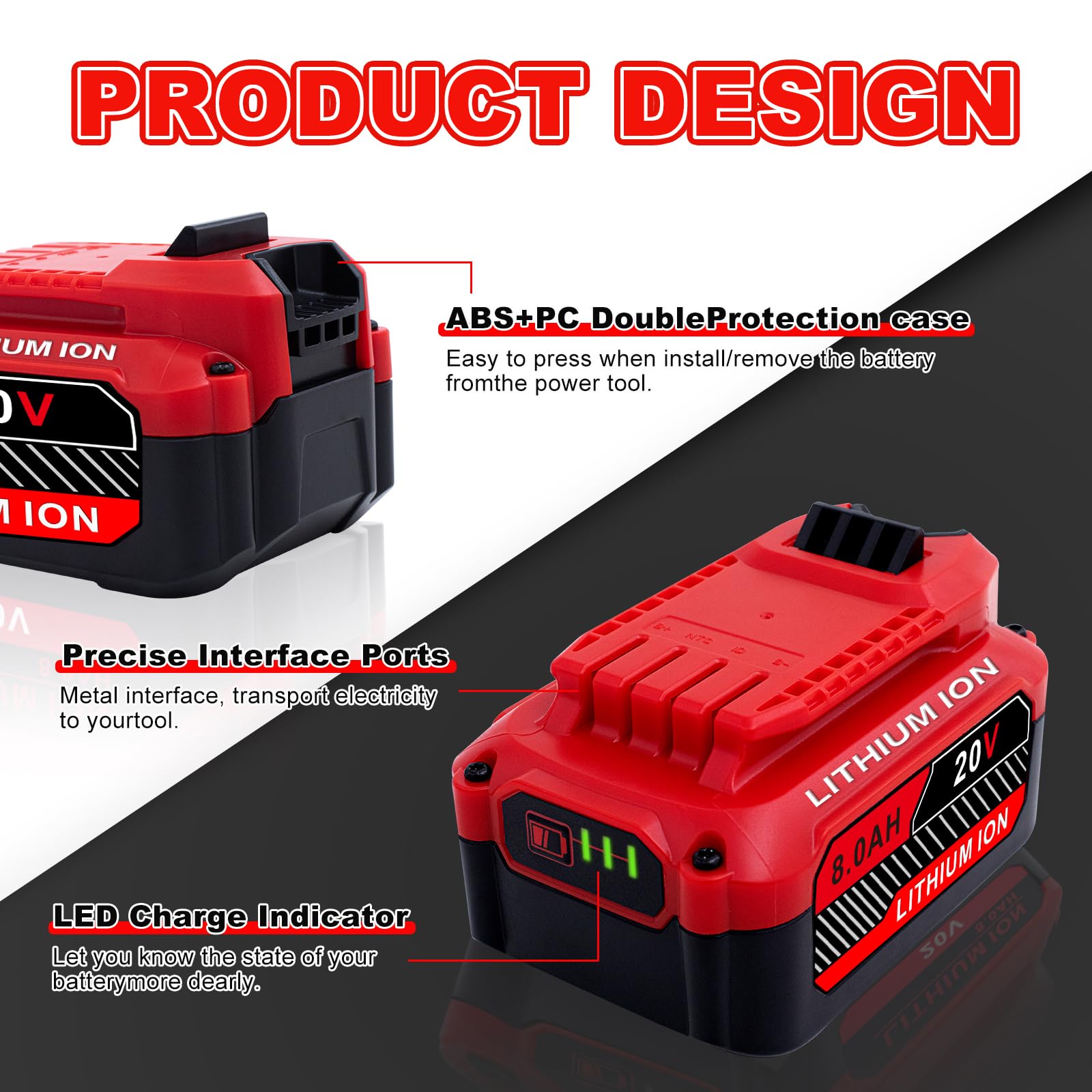 Cheerlark 8Ah battery with lightweight design for easier handling.