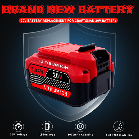 Cheerlark craftsman v20 compatible battery designed for seamless tool pairing.