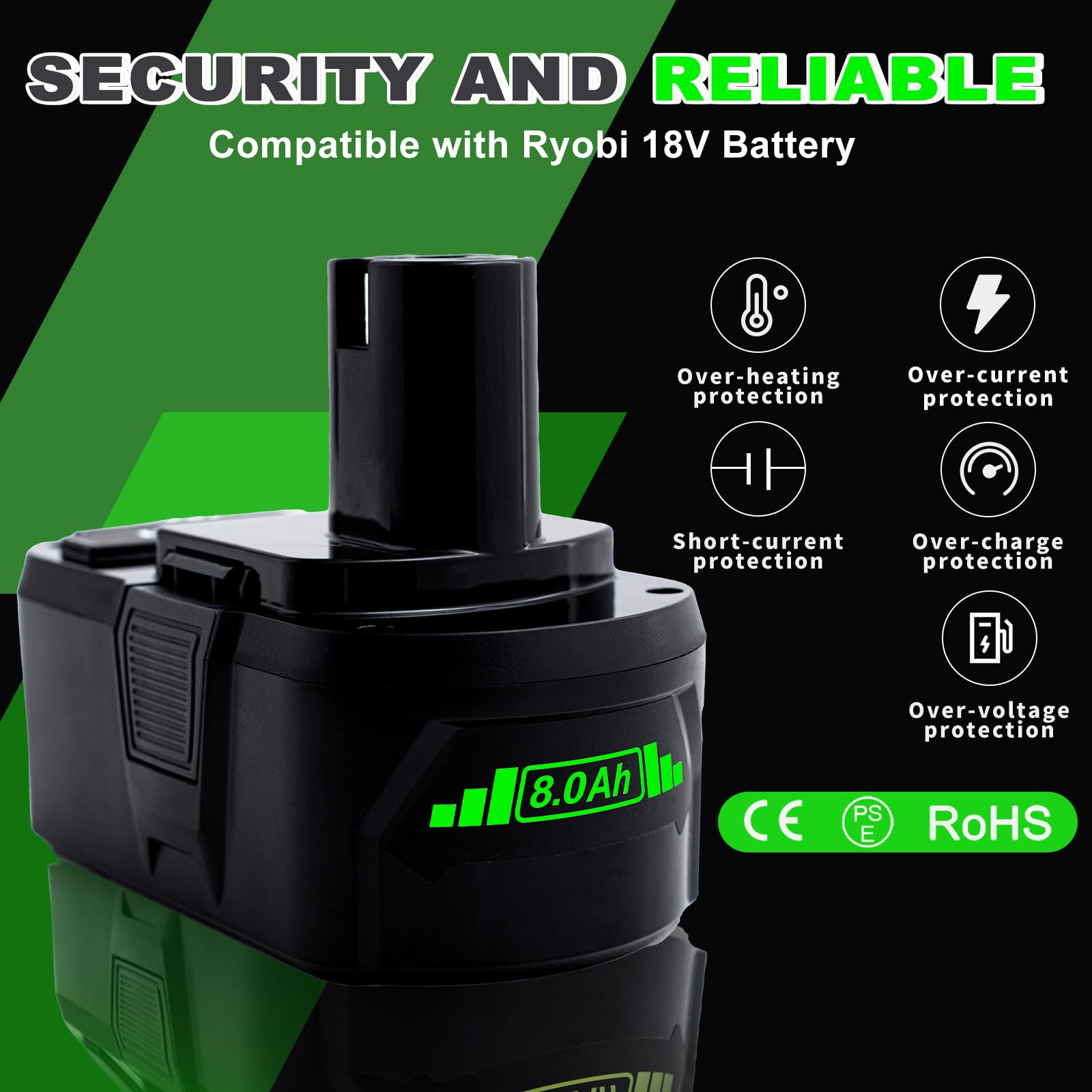 Cheerlark 8000mAh battery side view showing slim profile for comfortable handling