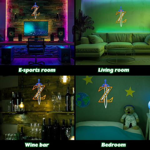 Cheffort Sword neon sign adjustable brightness for any mood