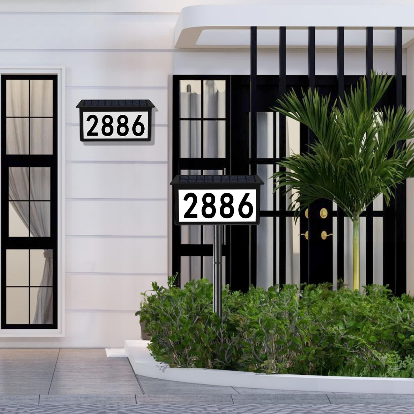 CHEGIF solar address sign package includes everything for quick setup