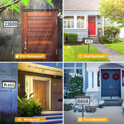 CHEGIF solar address sign solar panel angle maximizes sun exposure