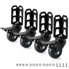 Chegulu 3-inch caster wheels on boltless shelving enable smooth, mobile storage movement.