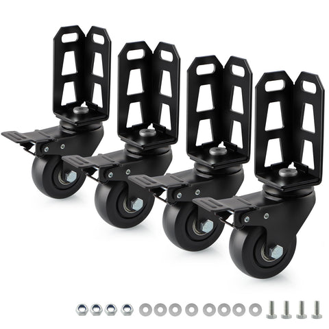 Chegulu 3-inch caster wheels on boltless shelving enable smooth, mobile storage movement.