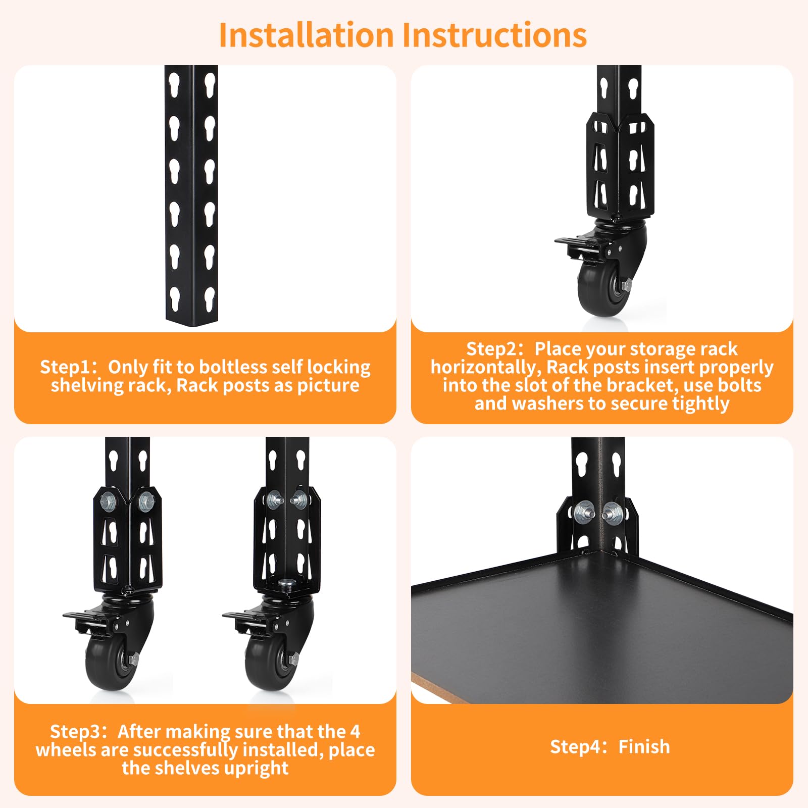 Chegulu rack posts rise 4.2 inches for better clearance and access.
