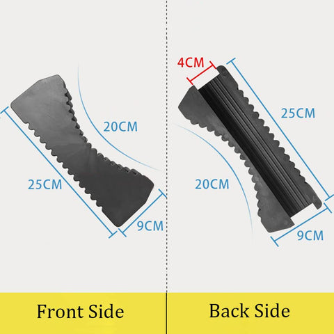 Chemlliy Rubber Steep Ladder Stabilizer side view demonstrates secure mounting and stability.