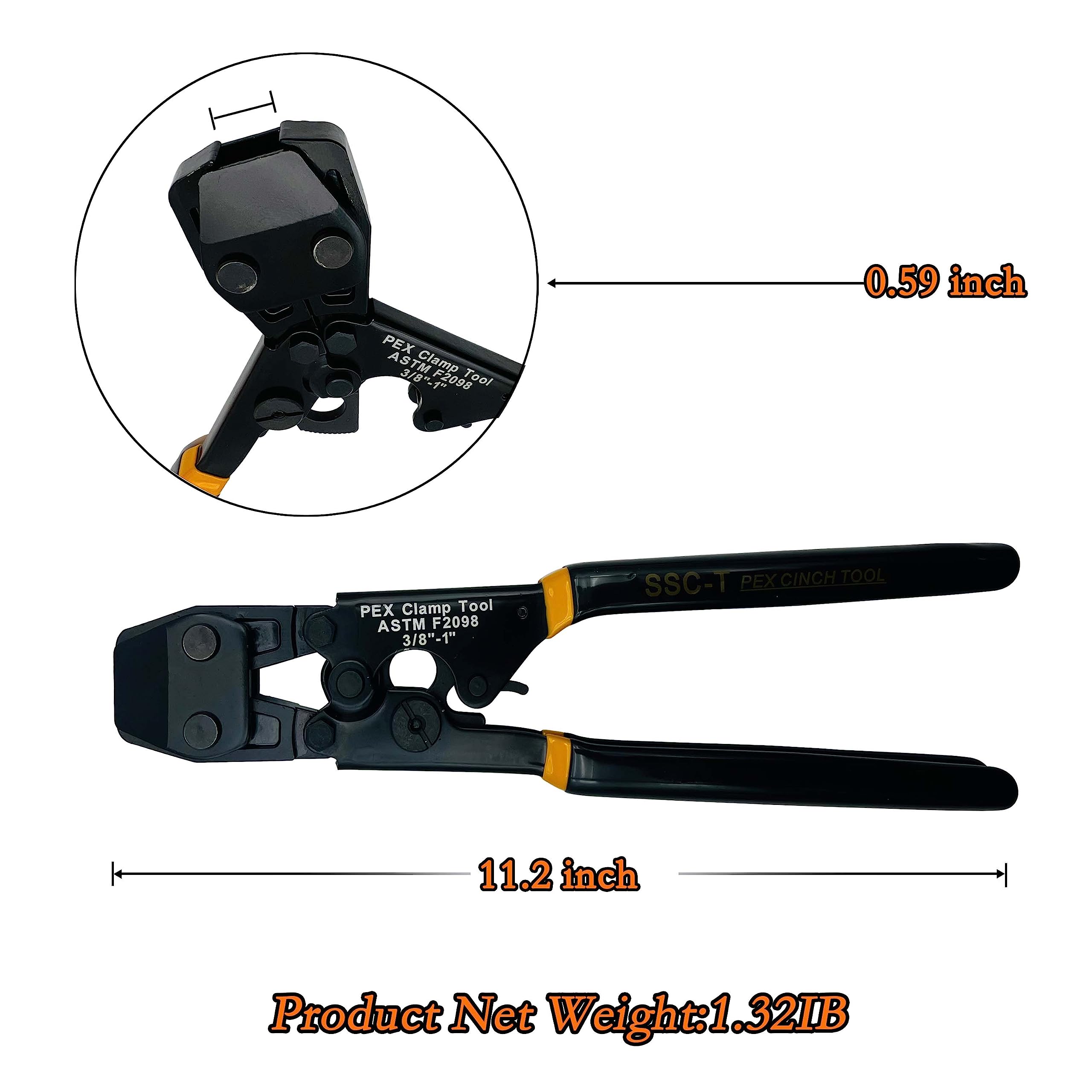 CHEN CHEN HAO PEX clamp cinch tool universal compatibility with ASTM F2098 clamps