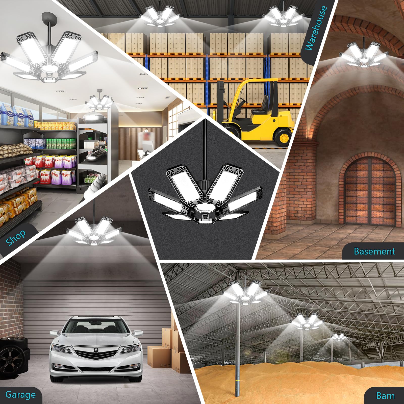 CHENGCHILIT durable garage light for workshops, basements, and storage