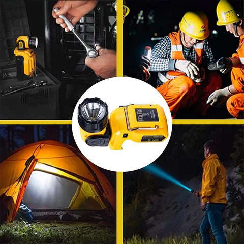 Chengsuwei folding rack and magnetic mount on a Dewalt light