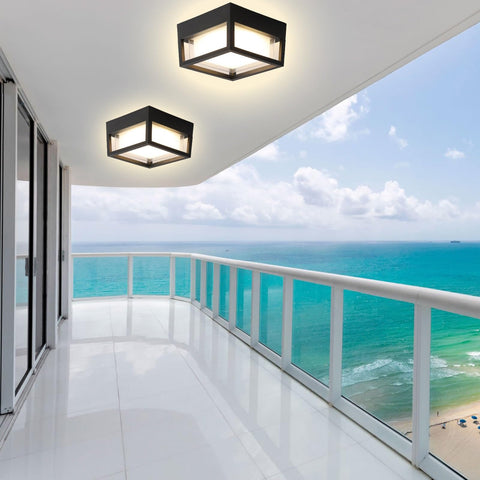 CHENS01 built-in LED porch light eliminates bulb changes for low maintenance.