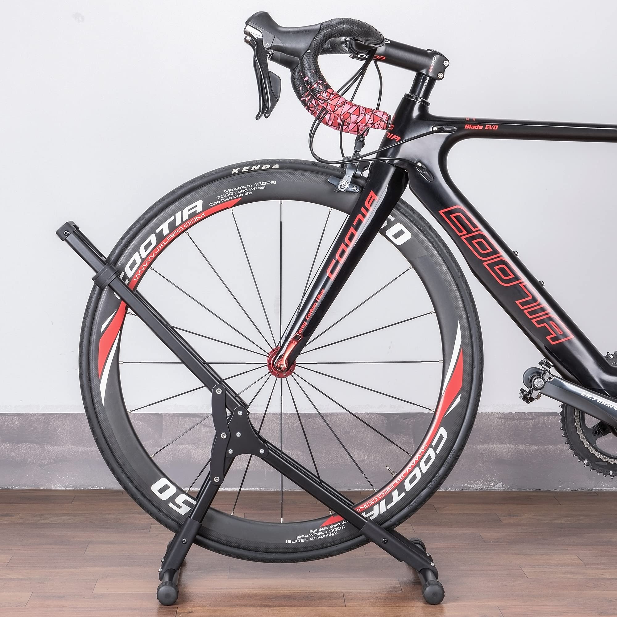 CHEPARK Bike Stand ideal for apartments and garages with compact footprint.