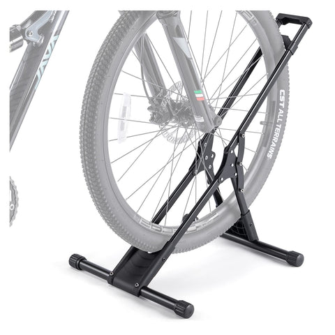 CHEPARK Bike Floor Stand wheel tray loading for easy, lift-free bike parking.