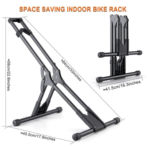 CHEPARK Floor Rack wide base supports bikes safely in tight spaces.