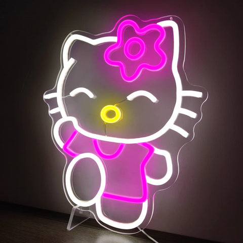 Cheunyar Hello Kit neon sign ideal for parties and sleepovers
