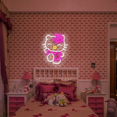 Cheunyar Hello Kit neon sign durable acrylic construction