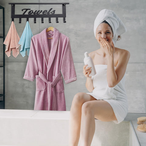ChezMax easy install towel hanger with five screws for quick setup.
