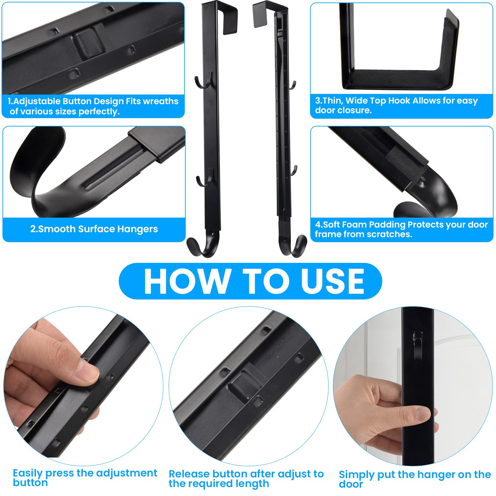 No drilling required install instantly over interior doors.