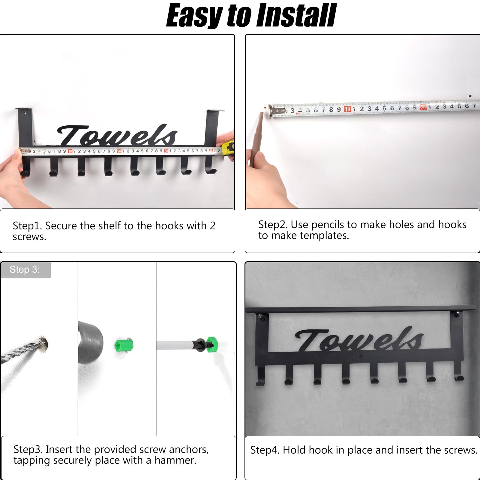 ChezMax shelf top baffle secures small items on the rack.