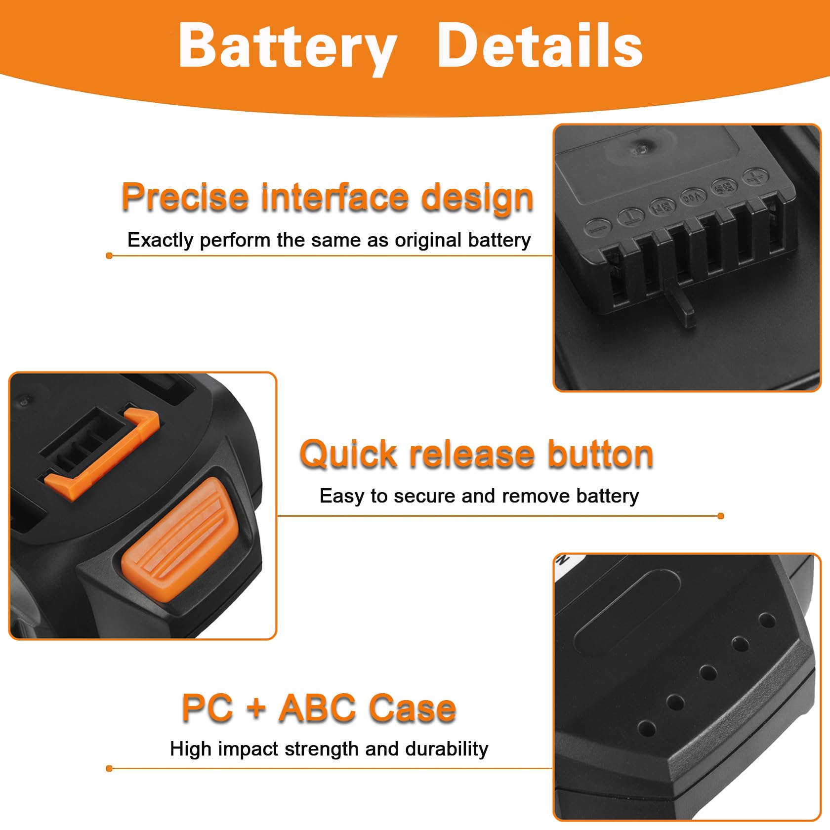 Chgdkjy 2A charger with LED charging indicator for 20V batteries
