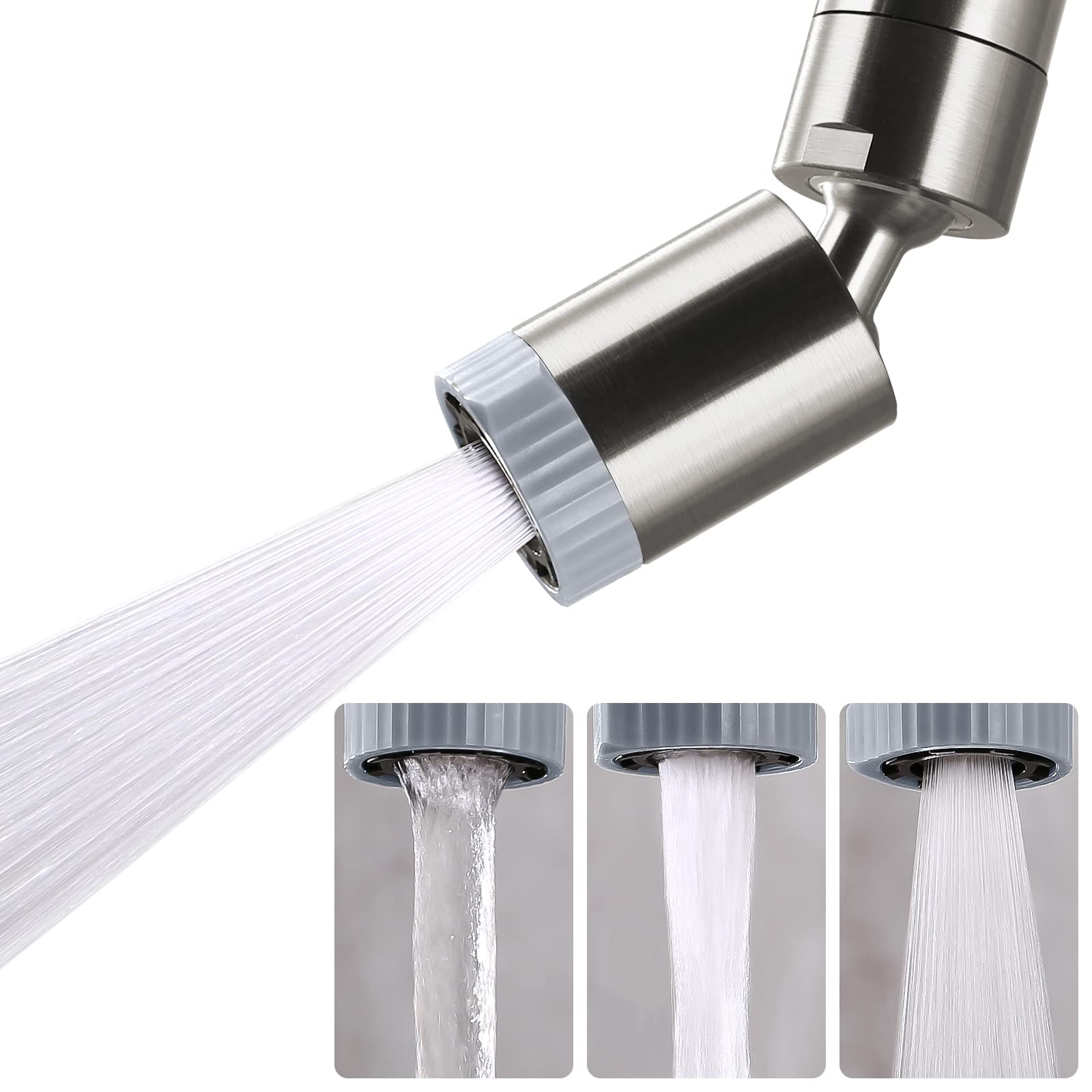 Chiataoma rotating faucet nozzle with 360° swivel for easier reach.