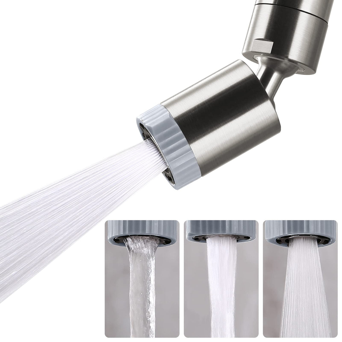 Chiataoma rotating faucet nozzle with 360° swivel for easier reach.