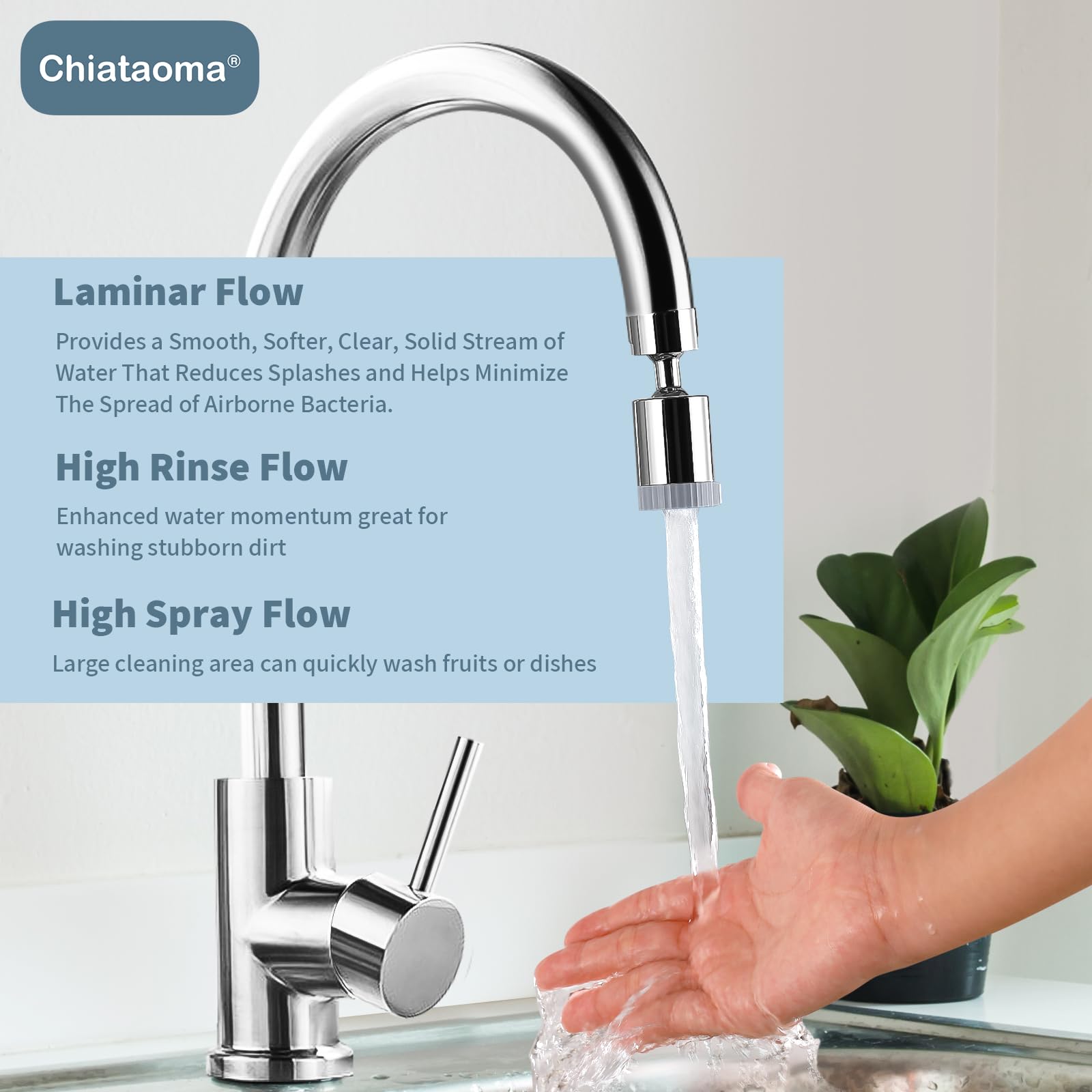 CHIATAOMA solid brass body ensures durability and steady performance.