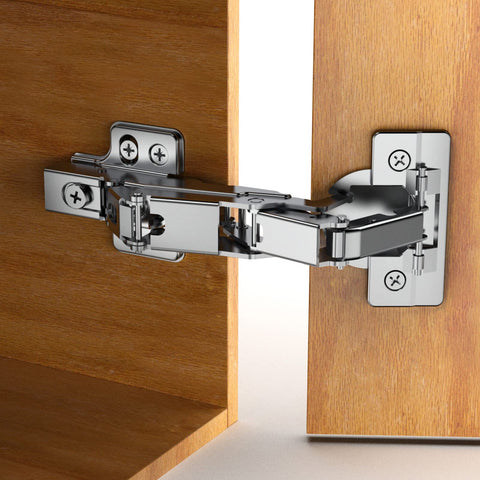 Chibery 175-degree concealed hinge in action for smooth cabinet opening.