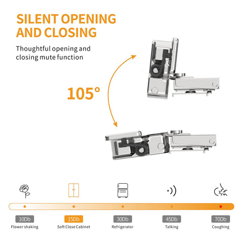 Chibery 4D adjustable hinge allows precise alignment on framed doors.
