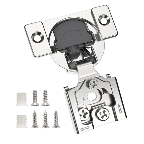 Chibery 50-pack overlay hinge for face-frame cabinets delivers smooth, quiet closing.