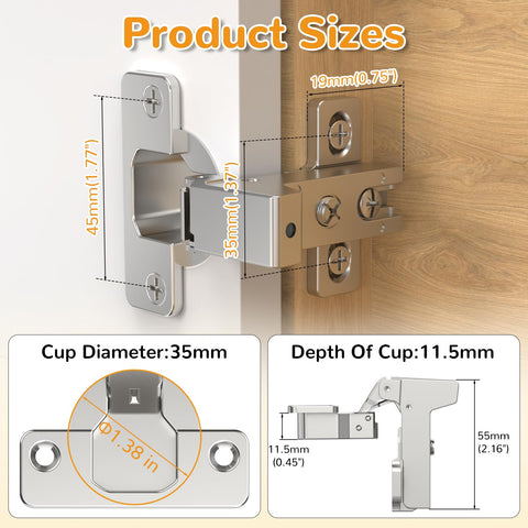 Chibery blind corner hinge enabling smooth operation in tight spaces
