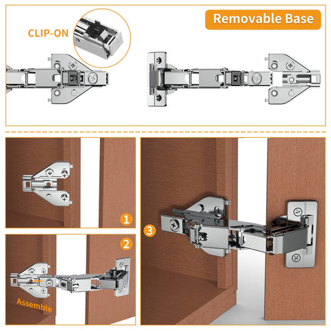 Chibery clip-on plate enabling simple, tool-free installation.