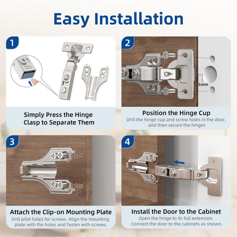 Chibery hardware includes dowels and screws for quick setup.