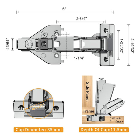 Chibery 165° hinge replaces lazy Susan corners for better access.