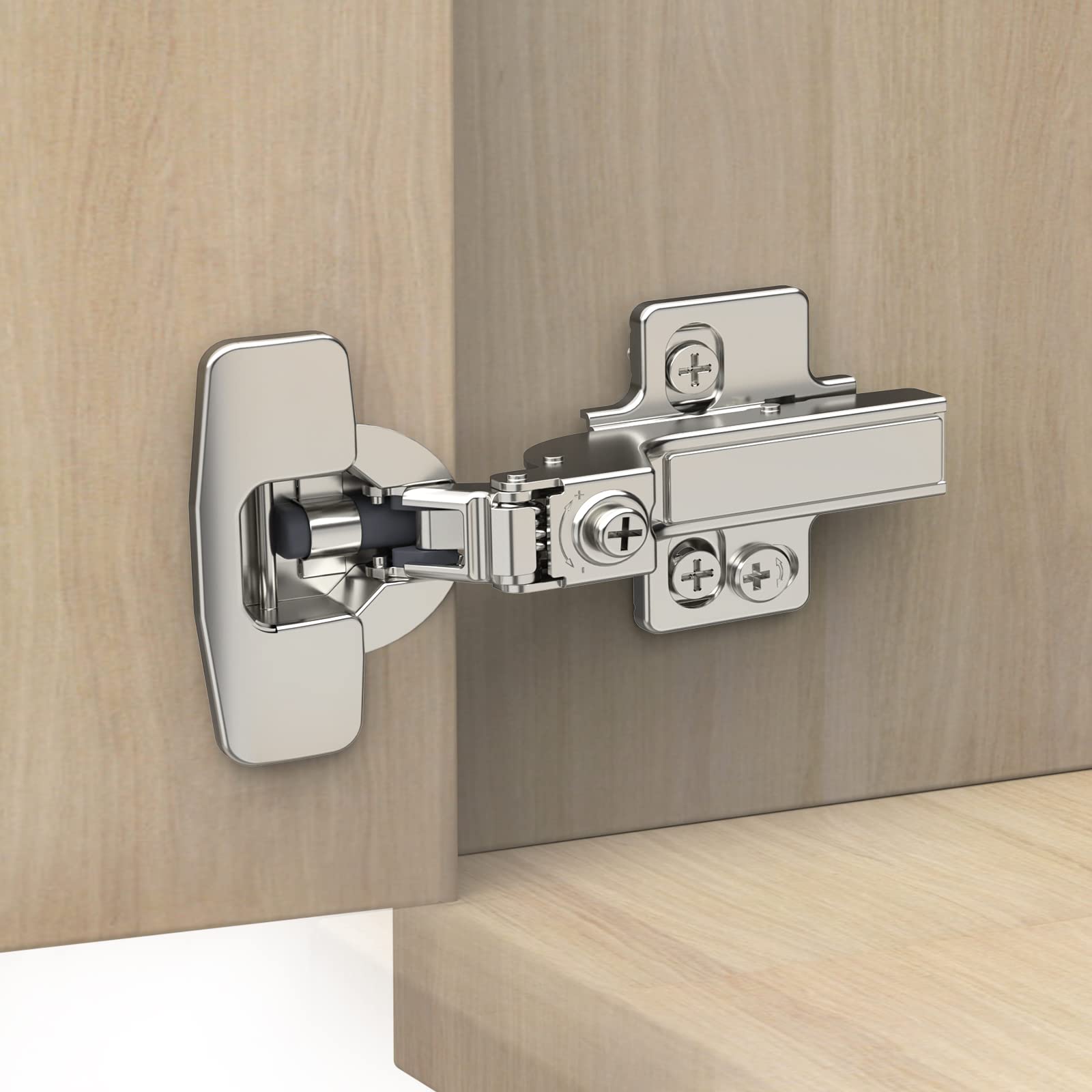 Chibery frameless inset soft-close hinge clip-on for smooth cabinet doors