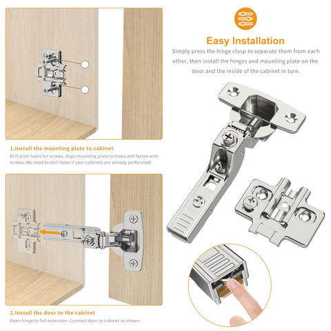 Chibery satin nickel finish hinge adds a modern look