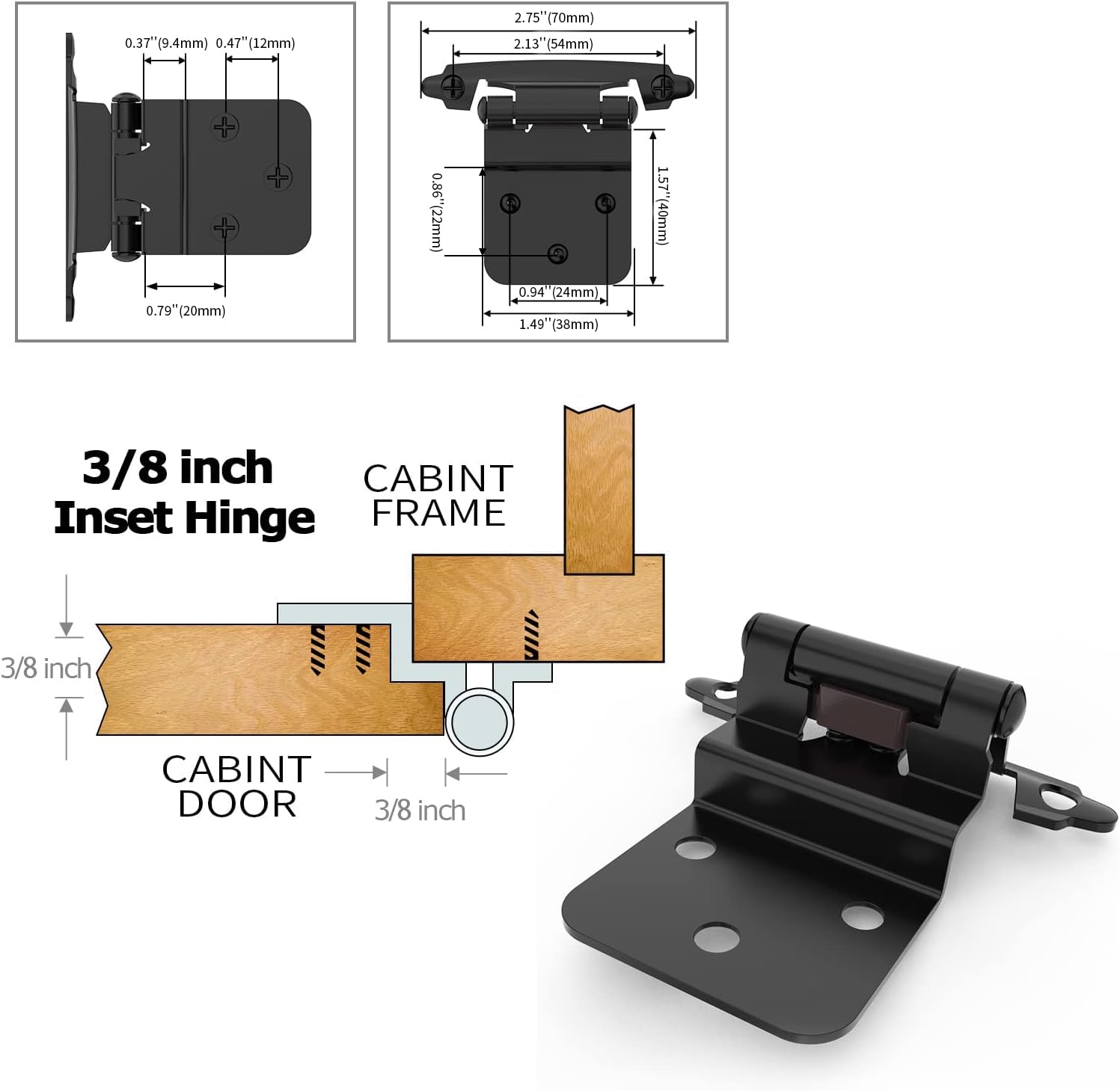 Chibery screws included for fast, complete installation