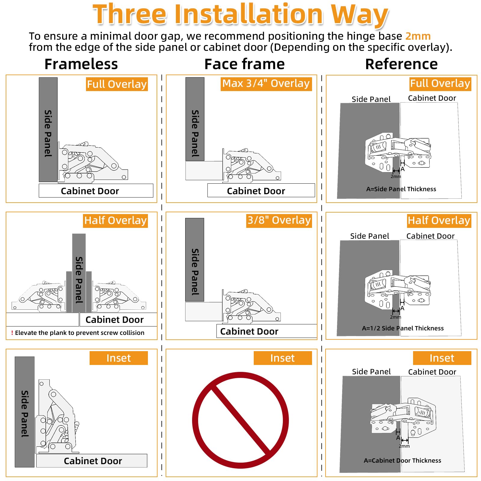 Chibery self-closing mechanism maintains cabinet door security during travel.